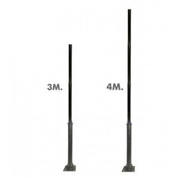 Columna BRUSELAS negra exterior 3-4 m para alumbrado público