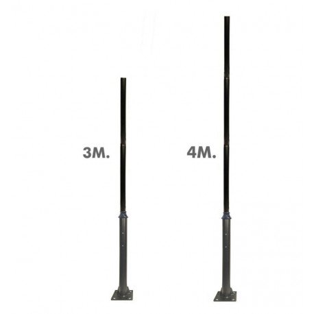 Columna BRUSELAS negra exterior 3-4 m para alumbrado público