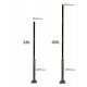 Columna BRUSELAS negra exterior 3-4 m para alumbrado público