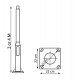Columna BRUSELAS negra exterior 3-4 m para alumbrado público