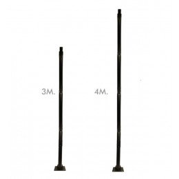 Mástil Columna VADUZ Negro exterior 3-4 m acero galvanizado