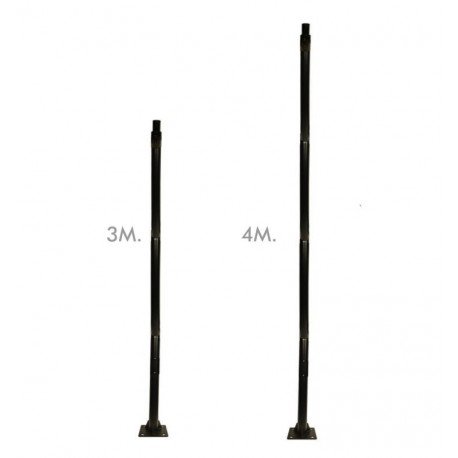 Mástil Columna VADUZ Negro exterior 3-4 m acero galvanizado