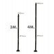 Mástil Columna VADUZ Negro exterior 3-4 m acero galvanizado