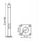 Mástil Columna VADUZ Negro exterior 3-4 m acero galvanizado