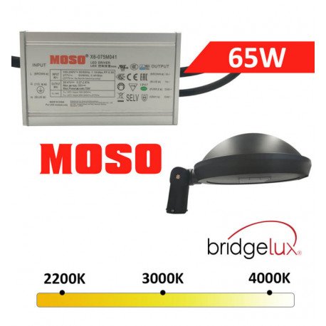 LED-straatverlichting 65W URBAN CITY aluminium hoge efficiëntie 210 lm/W
