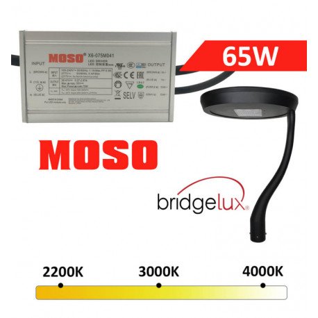 Led-straatverlichting EUROBEAM 65W aluminium 210 lm/W
