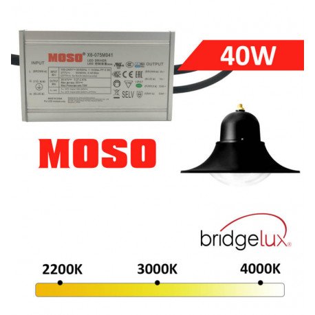 Farola LED Pescante 40W aluminio exterior alta eficiencia