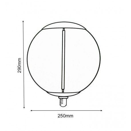 LED Filament decoratieve lamp BIG 4W E27 bol 2700K