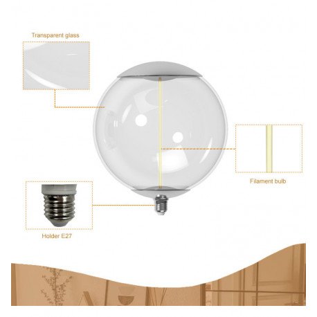 LED Filament decoratieve lamp BIG 4W E27 bol 2700K