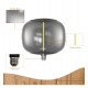 Ledlamp filament glas rook ámbar T220 BIG E27 4W