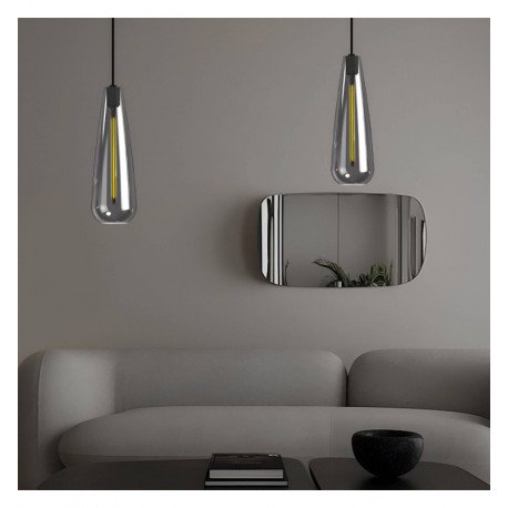 Led-lamp filament hangend 4W amber rookglas