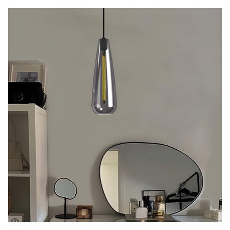 LED Filament Pendant Bulb 4W Amber Smoked Crystal