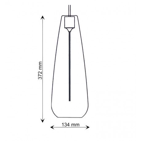 Led-lamp filament hangend 4W amber rookglas