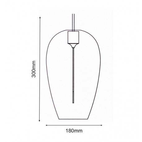 Hanglamp led-lamp filaments 4W amber decoratiestijl