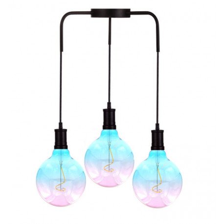 Bombilla LED filamento 4W E27 G125 ámbar para decoración
