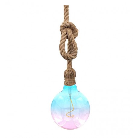 Bombilla LED filamento 4W E27 G125 ámbar para decoración