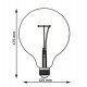 LED filament lamp 4W E27 G125 amber (decoratie)
