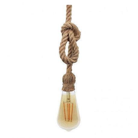 Hanglamp linnen koord touw E27 vintage voor decoratie