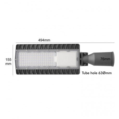 Led-straatverlichting 60W voor buiten HALLEY hoge lichtopbrengst 160 lm/W