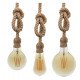 LED Pendant Rope Linen E27 Vintage Hanging Lamp