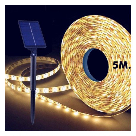 Ledstrip solar voor buiten 5 m 2700K IP66