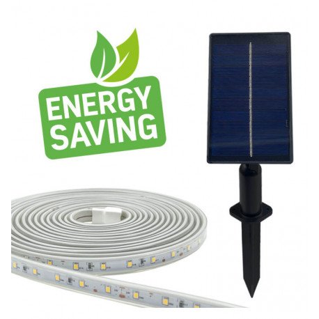 Ledstrip solar voor buiten 5 m 2700K IP66