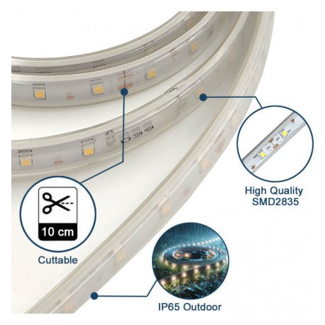 Ledstrip solar voor buiten 5 m 2700K IP66