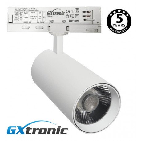 Led schijnwerper voor 3-fase rail 40W CCT CRI+92 UGR13