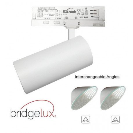 Led schijnwerper voor 3-fase rail 40W CCT CRI+92 UGR13