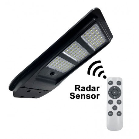 Farola LED Solar 150W IP65 exterior con sensor PIR 90º 5700K