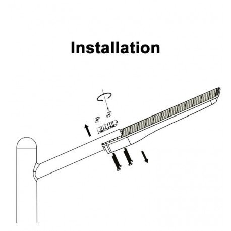 Farola LED Solar 150W IP65 exterior con sensor PIR 90º 5700K