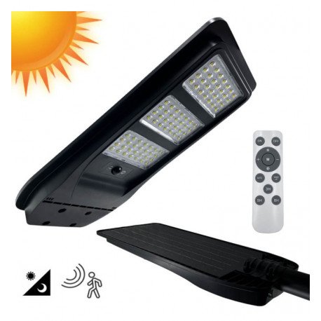 Farola LED Solar 150W IP65 exterior con sensor PIR 90º 5700K