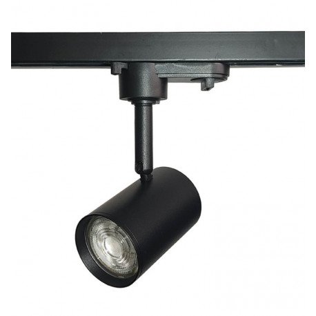 LED railspot 8W monofase zwart 24° hoog rendement