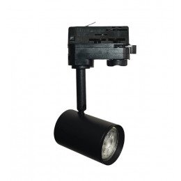 LED rail spot 8W driefase zwart 24° GU10 hoge efficiëntie