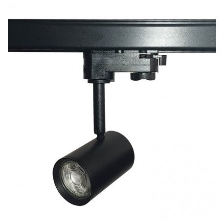 LED rail spot 8W driefase zwart 24° GU10 hoge efficiëntie