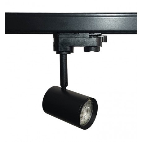 LED rail spot 8W driefase zwart 24° GU10 hoge efficiëntie