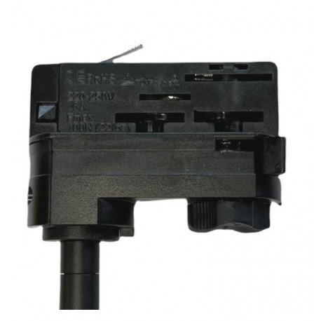 LED rail spot 8W driefase zwart 24° GU10 hoge efficiëntie