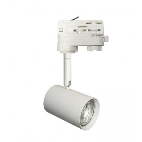 LED spoorverlichting schijnwerper 8W trifasisch GU10 24° hoog rendement wit