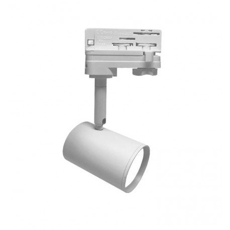 LED spoorverlichting schijnwerper 8W trifasisch GU10 24° hoog rendement wit