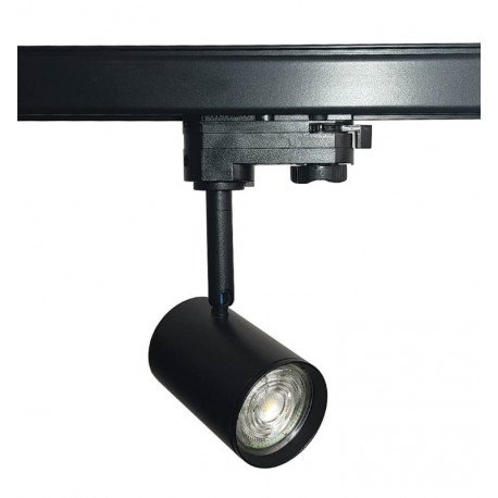 LED railschijnwerper 8W trifasig zwart GU10 24° dimbaar Triac