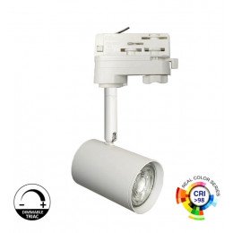 Led-spots voor rail 8W trifasisch GU10 dimbaar Triac 24° CRI+98