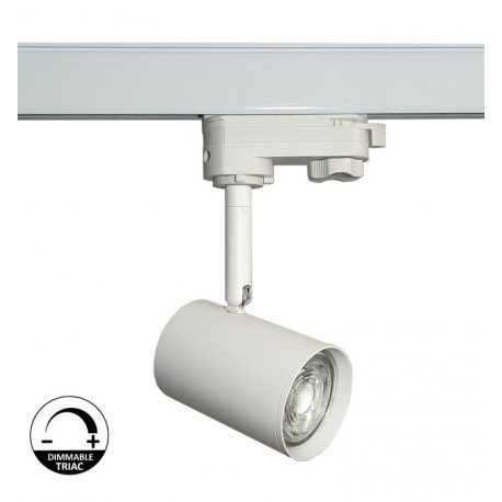 Led-spots voor rail 8W trifasisch GU10 dimbaar Triac 24° CRI+98