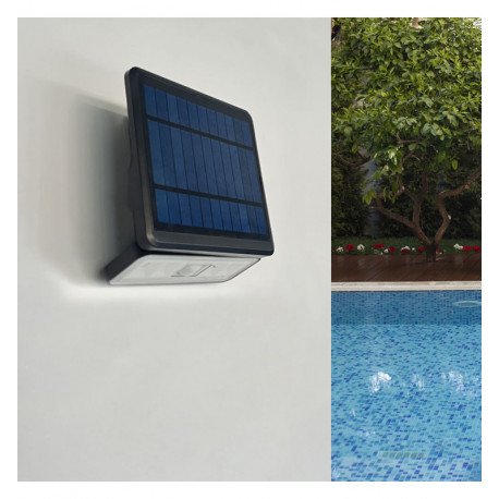 Aplique LED Solar 1000Lm con sensor PIR desmontable 4000K
