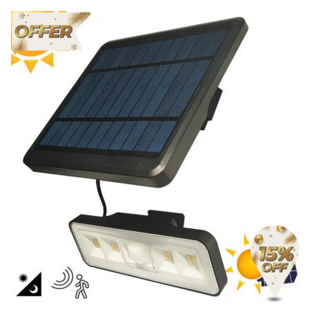 Aplique LED Solar 1000Lm con sensor PIR desmontable 4000K