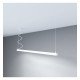 Hangende dimbare lineaire ledlamp MINI MUNICH wit