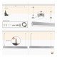 Dimmable LED Linear Pendant Light MINI MUNICH White