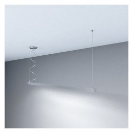 LED Linear Pendant Panel MINI MUNICH Silver Dimmable