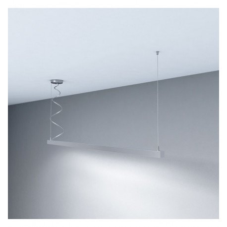 LED Linear Pendant Panel MINI MUNICH Silver Dimmable