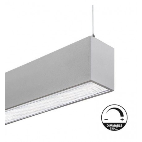 LED Linear Pendant Panel MINI MUNICH Silver Dimmable
