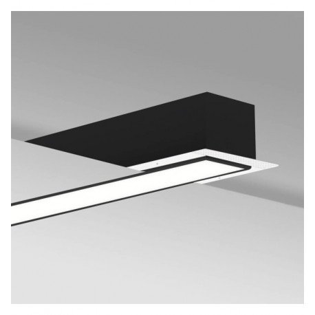 Panel LED empotrable MOSCU MINI negro IP54